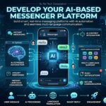 AI-based messenger platform showing real-time translation, chatbot integration, and global communication