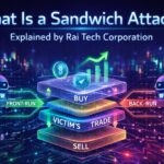 Sandwich attack in crypto showing front running and back running transactions around a victim trade