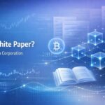 What is white paper concept showing document structure, blockchain project details, and business strategy